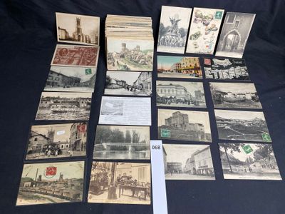 several old postcards of different types and sizes on a table