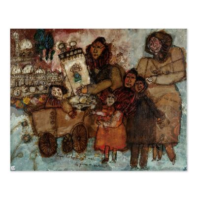an image of a painting of a group of people in a market