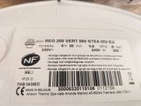 a label on the back of a microwave oven