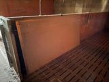 a dirty oven sitting in the middle of a dirty floor