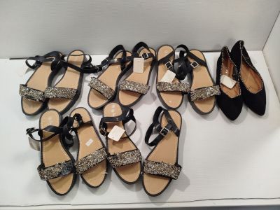 Lot de 6 paires - CLÉANNACH COLLECTION - Sandales strass et …