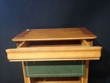 an image of a wooden table with a drawer on top of it