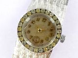une image d'une montre-bracelet de femme sur une surface blanche