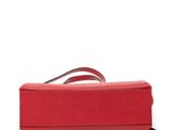 the red leather case is open and ready to be used