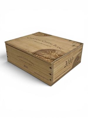 the wooden box is empty and ready to be filled with wine