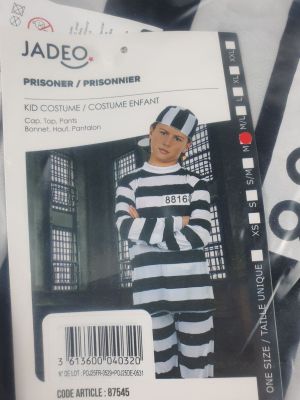 a picture of a person dressed in a jail outfit