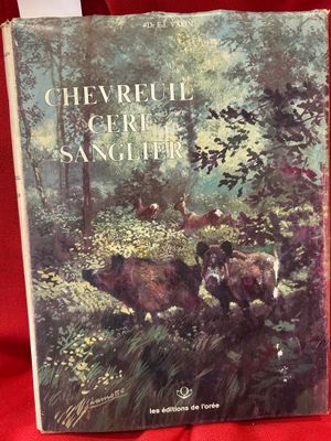 un livre avec une image représentant deux ours dans les bois