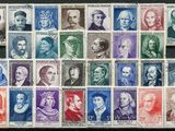 a collection of postage stamps with portraits of people on them
