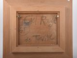 an image of a picture of a wooden frame with graffiti written on it