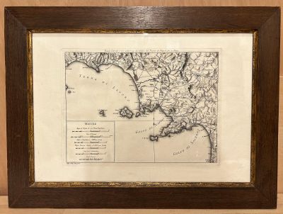 an old map of the united states of north america in a wooden frame