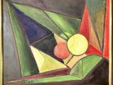 une peinture représentant une peinture de fruits posés sur une table