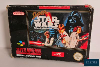 an old nintendo game box with a picture of star wars on it
