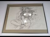 drawing of a woman with stars in her hair