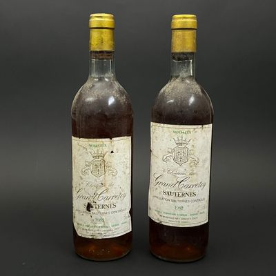 Deux bouteilles de Château du Grand Carretey, Sauternes, 198… - Photo 1