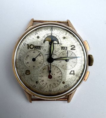 a watch that is sitting on a white surface