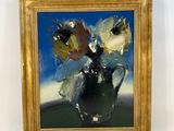 an image of a painting of a vase with flowers in it