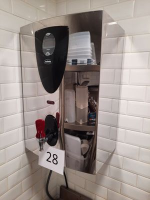 a picture of a bathroom with a sink and a mirror