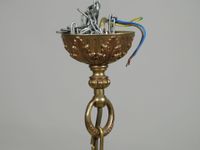Lustre en laiton à six bras de lumière, la base de forme bal… (photo 5)