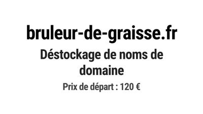 Nom de domaine bruleur-de-graisse.