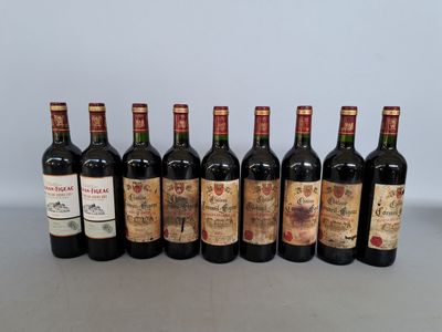Ensemble de 9 bouteilles composé de : - Photo 1