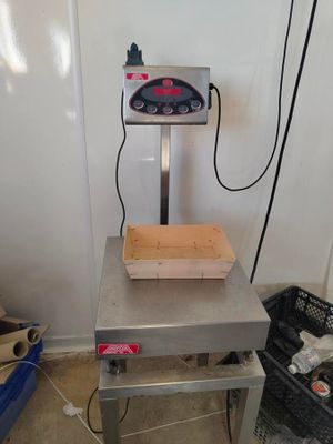 an image of a scale on a table in a room