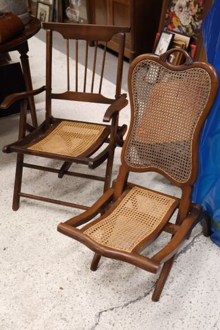 Deux fauteuils pliables style anglais