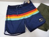a close up of a pair of swim shorts on a table