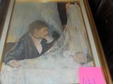 une photo d'un tableau représentant une femme allongée dans un lit