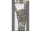 a poster of a rock and roll sign with the words rock and roll on it