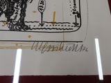 a drawing on a piece of paper with a picture of a man and a woman