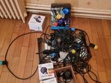 a lot of wires that are laying on the floor