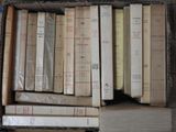 a box full of books sitting on the floor