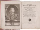 an old book with a picture of a man in a suit and tie