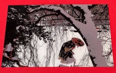 GRISOT Yanyvone (née en 1945) : "Kimono dans la neige, Cours…