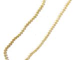 a close up of a necklace with pearls on a white background
