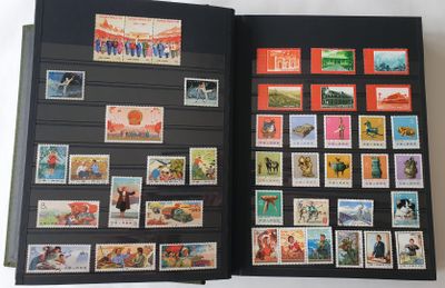 a black book with a bunch of stamps on it