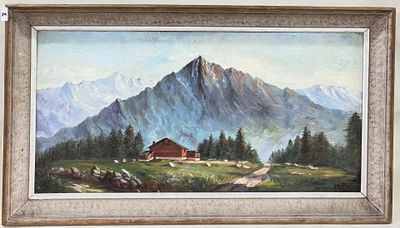 Mark POL (1943-). Montagne dans les Alpes.