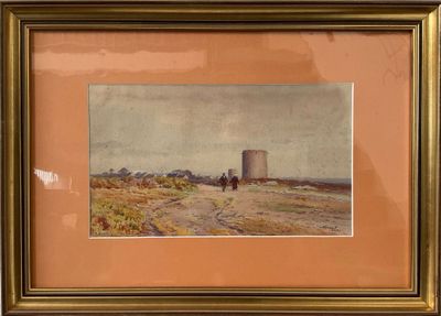 HAMONET Léon (1877-1953). Paysage de bord de mer.