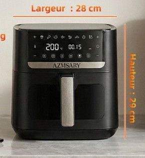 an image of a black air fryer sitting on top of a counter