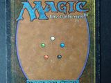 a close up of the back of a card game case