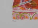a drawing of a plate of food on a table