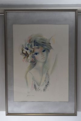 Shan MERRY (1935-2024), "Jeune fille", épreuve d'artiste, si…