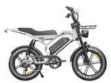 an image of a white and black electric bike on a white background