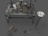 an image of a table with a bunch of tools on top of it