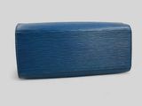 louis vuitton blue epi leather cosmetic case