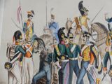 a painting of a group of soldiers on horseback