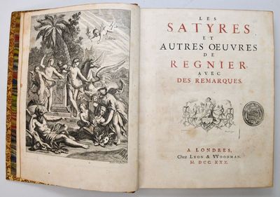 RÉGNIER (Mathurin) Les Satyres, et autres œuvres. Avec des r…
