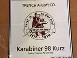 a sign on a cardboard box that says french airsoft co