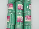 several rolls of green tissue sitting on top of each other
