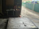 an image of a metal platform in a garage